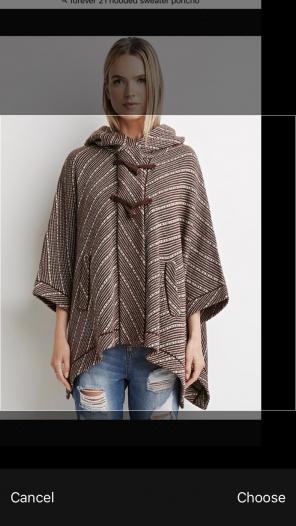 Forever 21 Hooded Poncho M/L