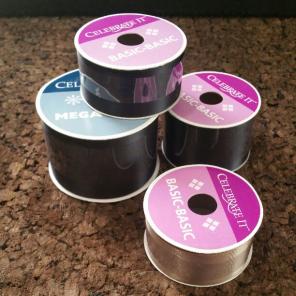 Black & Taupe Satin Ribbon