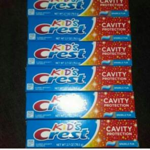 6 Tubes Of Crest Kids Sparkle Fun Cavity