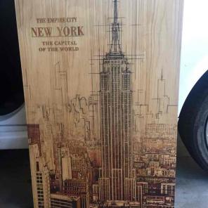 24x36 New York Wood Piece