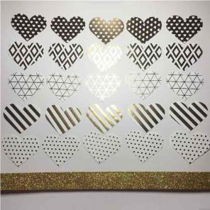 50 Gold Foil Die Cut 2" Paper Hearts (3)