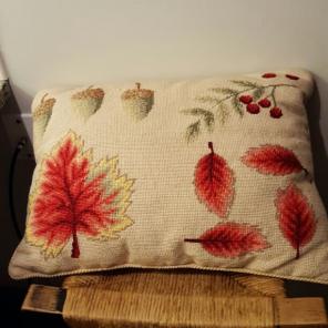 Acorn Needlework Pillow