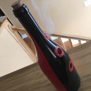 Wine Bottle Incense Stick Holder