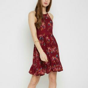 Floral halter dress size M