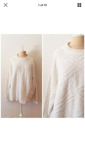 Vintage Textured Boyfriend Sweater