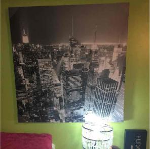 Big balck and white/glitter Wall Picture