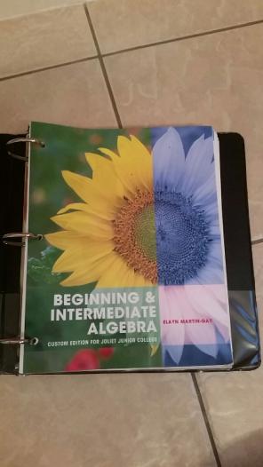 Beginning &Intermediate algebra textbook