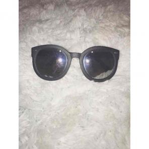 Matte Black Reflective Sunglasses