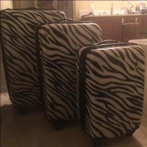 Zebra Hard Shell Luggage Suitcases - 2