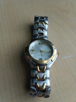 Adjustable gold and silver watch
