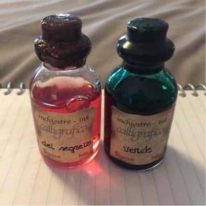 Old Fashioned Ink in Bottles