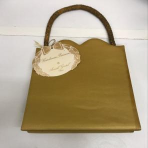 Gardenia Passion Gold Satin Evening Bag