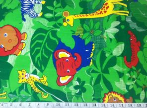 Green Animals Fabric
