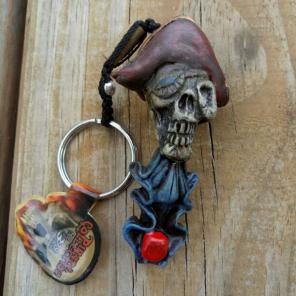New Pirate Collector Car Keychain Skull