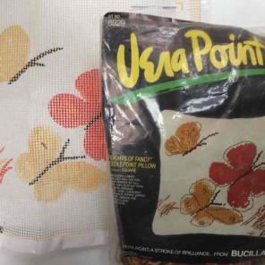 Vintage Vera Needlepoint pillow Kit