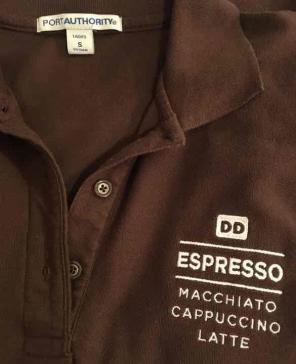 Dunkin Donuts espresso polo shirt mgr S