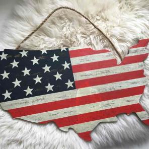 FREE SHIP American Flag Sign