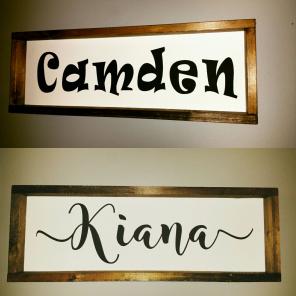 Kids room name signs