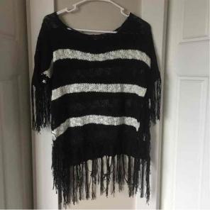 Off shoulder poncho
