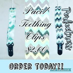 Pacifier/teething clip