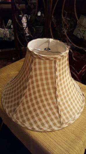 Green Plaid cloth lamp shade