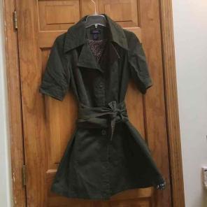 Khaki green utility short sleeve jacket