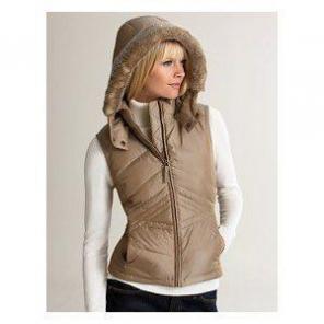 Ann Taylor Metallic Puffer Vest Size 10