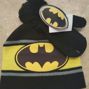 Batman Beanie and Mittens Kids Set New
