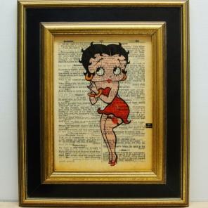 Betty boop print vintage dictionary page