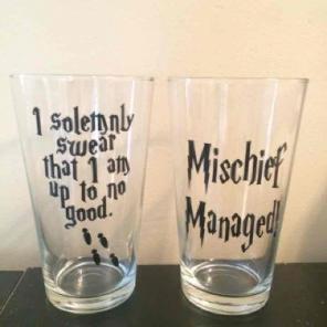 Harry Potter Pint Glass Set of 2
