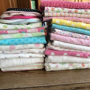 Lot Of Receiving Blankets And Burp Cloth