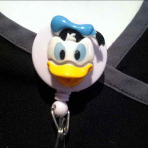 Donald Duck ID Badge Holder Nurse RN MD