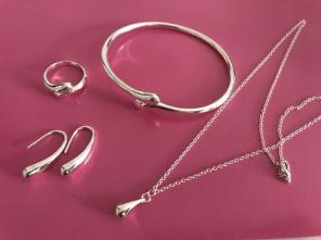 925 Sliver Water drop Jewelry Set