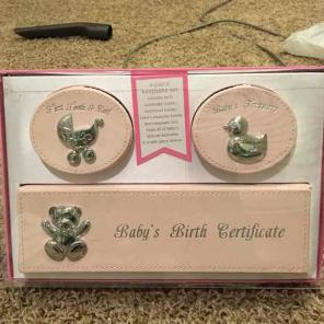 Brand new in box baby girl keepsake box