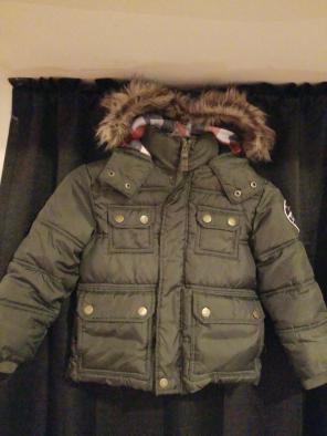 Boys green winter coat