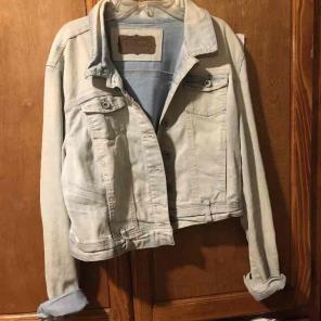 Denim jacket jean oversized cropped