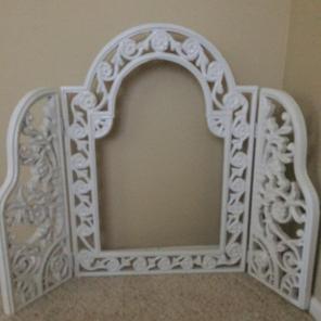 Rustic Princess Mirror Holder/ Frame.