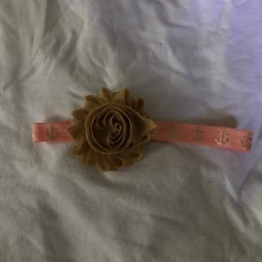 Coral And Gold Headband