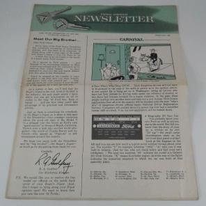 Vintage 1962 Ford Owner Newsletter