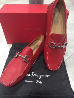 Salvatore Ferragamo Red Loafers