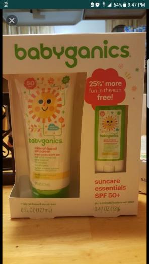 Babyganics sunscreen 50spf