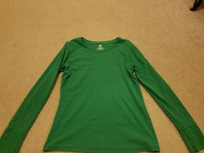Faded Glory Green Long Sleeve Shirt