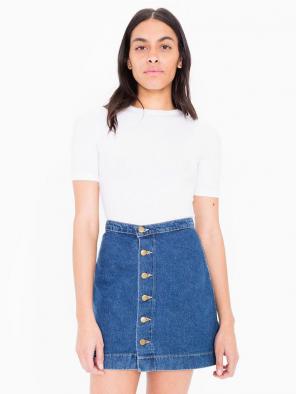 American Apparel Button Front Skirt