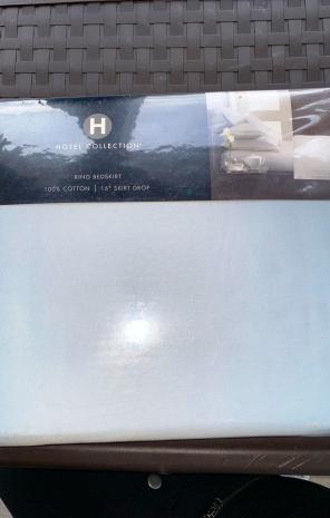 Hotel Collection Rain blue King Bedskirt