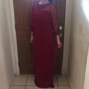 Burgundy/Maroon Formal Long Dress