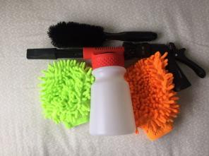 Car Wash Foam Gun With 2 Mitts And Brush