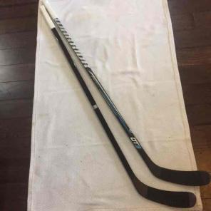 Warrior DT3 and black hockey stick
