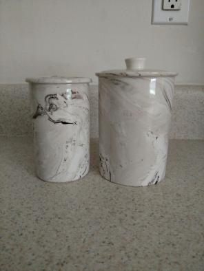 BH&G Toothbrush Holder & Covered Jar