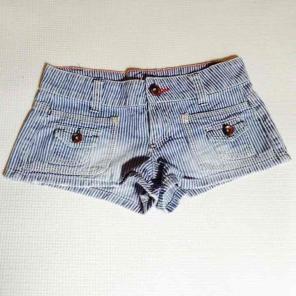 Pinstripe Denim Shorts | Size 1