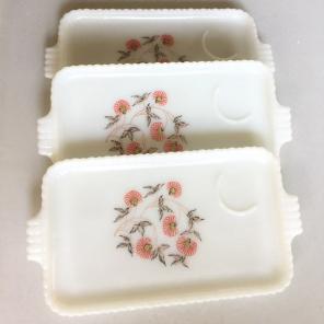 Anchor Hocking Snack Plates- Fleurette